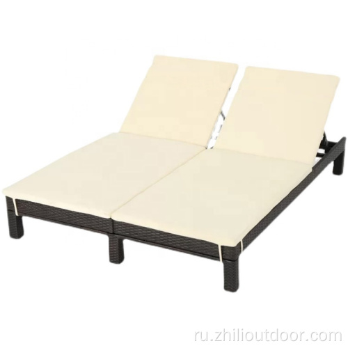 Открытая мебель Rattan Double Sun Lounger